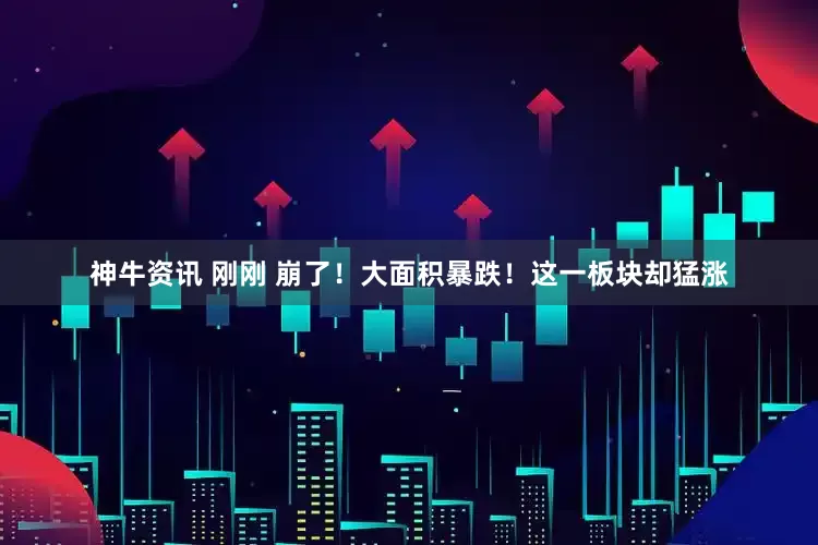 神牛资讯 刚刚 崩了！大面积暴跌！这一板块却猛涨